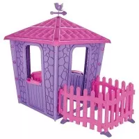 Casuta cu gard pentru copii Pilsan Stone House Purple