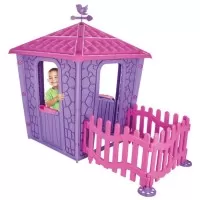 Casuta cu gard pentru copii Pilsan Stone House Purple