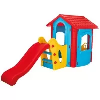 Casuta cu tobogan pentru copii Pilsan Happy House Blue
