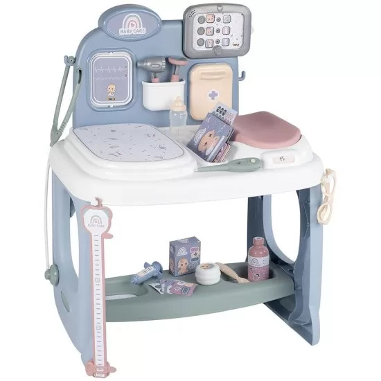 Centru de ingrijire pentru papusi Smoby Baby Care Center albastru cu accesorii Centru de ingrijire pentru papusi Smoby Baby Care Center albastru cu accesorii