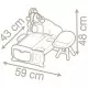 Centru de ingrijire pentru papusi Smoby Baby Nurse Cocoon Nursery maro cu papusa si accesorii