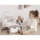 Centru de ingrijire pentru papusi Smoby Baby Nurse Cocoon Nursery maro cu papusa si accesorii