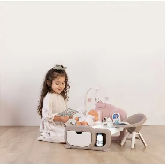 Centru de ingrijire pentru papusi Smoby Baby Nurse Cocoon Nursery crem cu accesorii Centru de ingrijire pentru papusi Smoby Baby Nurse Cocoon Nursery crem cu accesorii