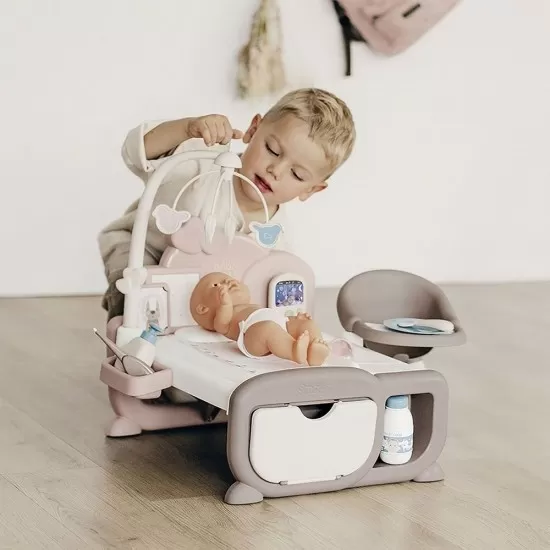 Centru de ingrijire pentru papusi Smoby Baby Nurse Cocoon Nursery crem cu accesorii Centru de ingrijire pentru papusi Smoby Baby Nurse Cocoon Nursery crem cu accesorii