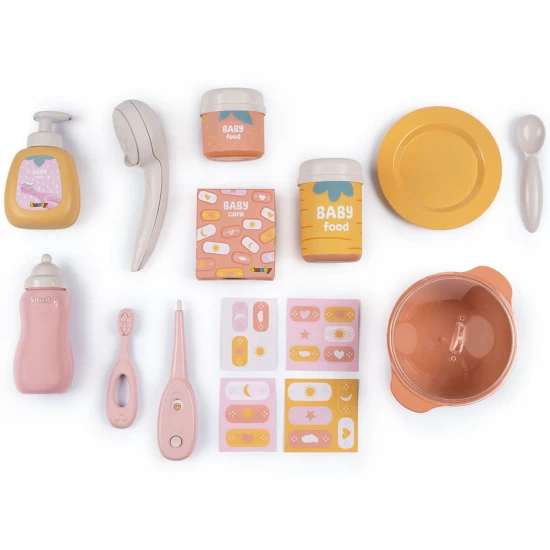 Centru de ingrijire pentru papusi Smoby Baby Nurse Large Doll`s Play Center cu 18 accesorii