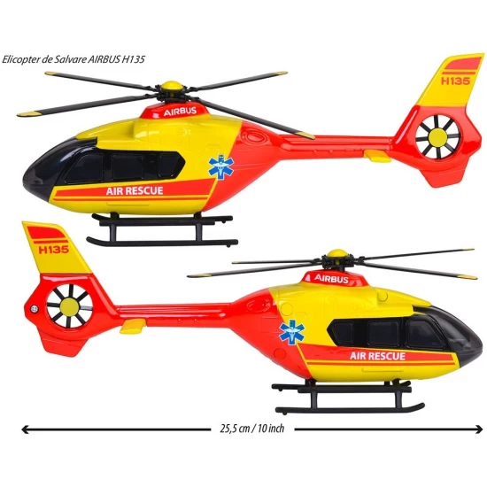 Elicopter de salvare Majorette Airbus H135 cu lumini si sunete Elicopter de salvare Majorette Airbus H135 cu lumini si sunete