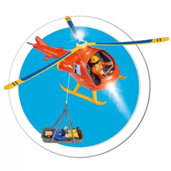 Elicopter electric Simba Fireman Sam Wallaby cu figurina Tom Elicopter electric Simba Fireman Sam Wallaby cu figurina Tom