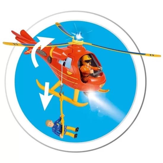 Elicopter electric Simba Fireman Sam Wallaby cu figurina Tom Elicopter electric Simba Fireman Sam Wallaby cu figurina Tom