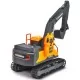 Excavator Dickie Toys Volvo Mining Excavator 60 cm cu telecomanda, lumini si sunete gri Excavator Dickie Toys Volvo Mining Excavator 60 cm cu telecomanda, lumini si sunete gri