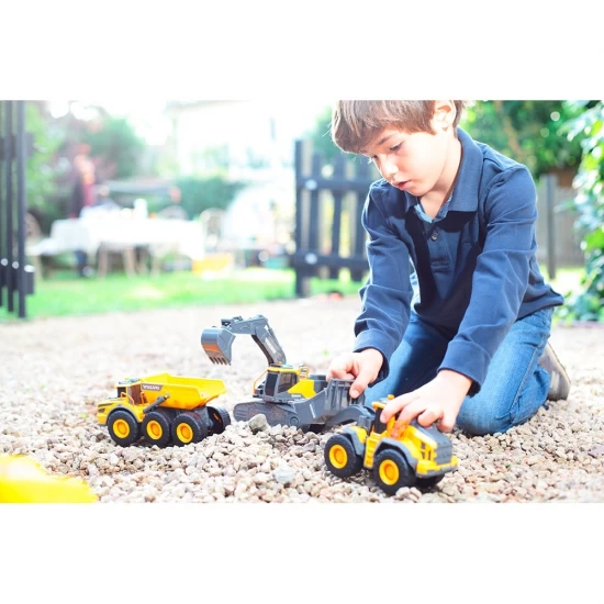 Excavator Dickie Toys Volvo Tracked Excavator 23 cm cu lumini si sunete Excavator Dickie Toys Volvo Tracked Excavator 23 cm cu lumini si sunete
