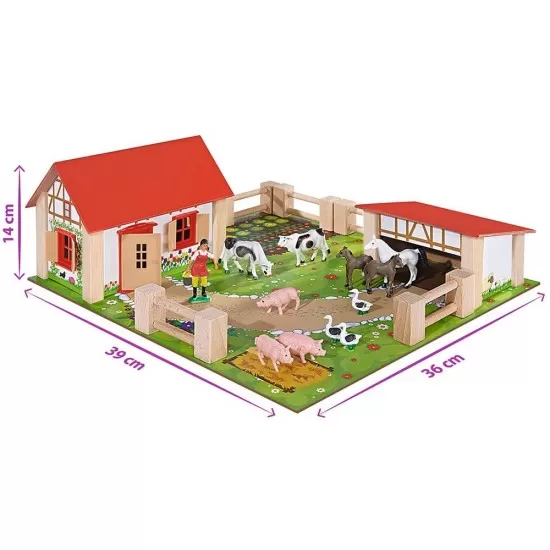 Ferma din lemn Eichhorn 39x36x14 cm cu accesorii