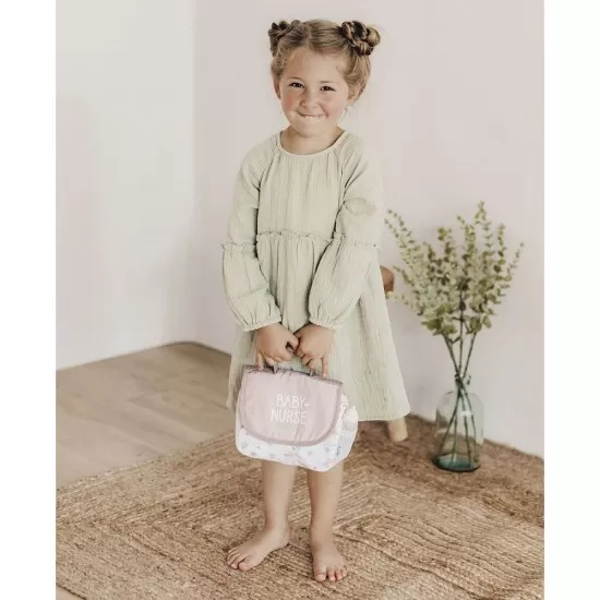 Gentuta de infasat pentru papusa Smoby Baby Nurse Changing Bag crem cu accesorii Gentuta de infasat pentru papusa Smoby Baby Nurse Changing Bag crem cu accesorii