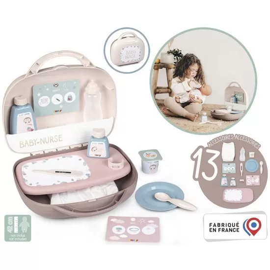 Gentuta pentru ingrijire papusi Smoby Baby Nurse crem Gentuta pentru ingrijire papusi Smoby Baby Nurse crem