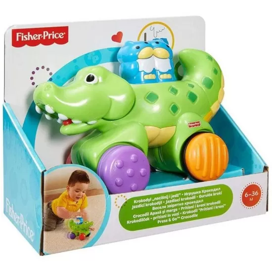 Jucarie bebe Fisher Price Press and Go Crocodil Jucarie bebe Fisher Price Press and Go Crocodil