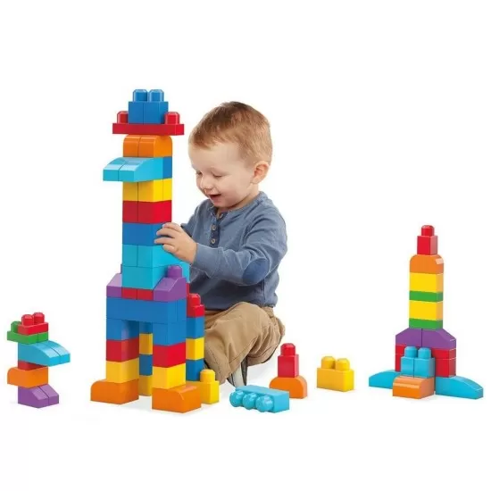 Cuburi de construit Fisher-Price Mega Blocks 60 piese Cuburi de construit Fisher-Price Mega Blocks 60 piese