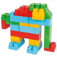 Cuburi de construit in cutie Jumbo Blocks 60 piese