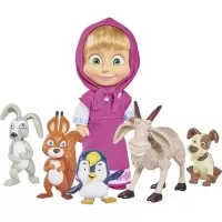 Papusa Masha cu 5 figurine animalute