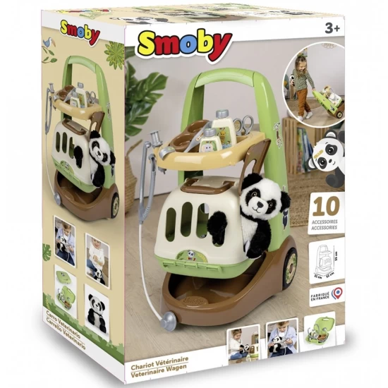 Set de joaca doctor veterinar Smoby Animal Care Trolley cu 10 accesorii Set de joaca doctor veterinar Smoby Animal Care Trolley cu 10 accesorii