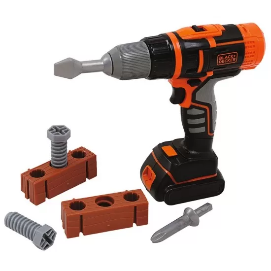 Jucarie Smoby Bormasina mecanica Black & Decker cu accesorii Jucarie Smoby Bormasina mecanica Black & Decker cu accesorii