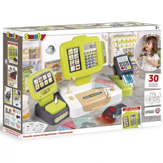 Jucarie Smoby Casa de marcat Large Cash Register verde Jucarie Smoby Casa de marcat Large Cash Register verde