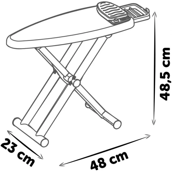 Jucarie Smoby Masa si fier de calcat Tefal Ironing Board + Stream Iron cu 9 accesorii