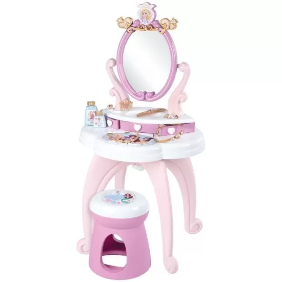 Jucarie Smoby Masuta de machiaj Disney Princess 2 in 1 roz cu accesorii Jucarie Smoby Masuta de machiaj Disney Princess 2 in 1 roz cu accesorii