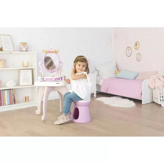 Jucarie Smoby Masuta de machiaj Disney Princess 2 in 1 roz cu accesorii Jucarie Smoby Masuta de machiaj Disney Princess 2 in 1 roz cu accesorii