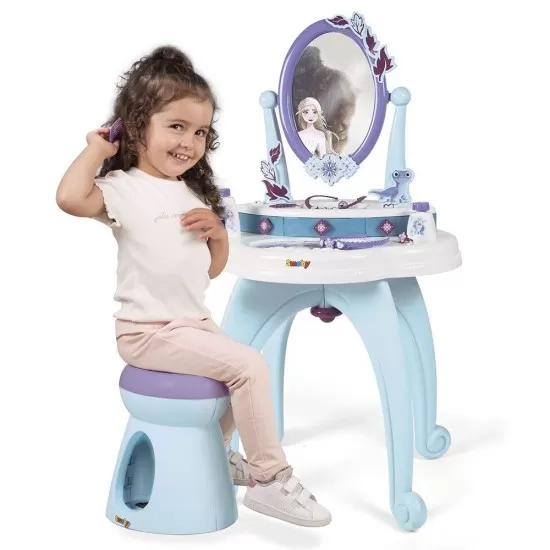 Masuta de machiaj pentru fetite Frozen Hairdresser 2 in 1 Smoby