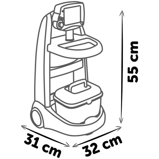 Set de joaca doctor cu carucior si accesorii Smoby Set de joaca doctor cu carucior si accesorii Smoby