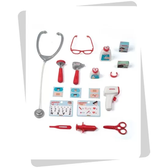 Set de joaca doctor cu carucior si accesorii Smoby Set de joaca doctor cu carucior si accesorii Smoby
