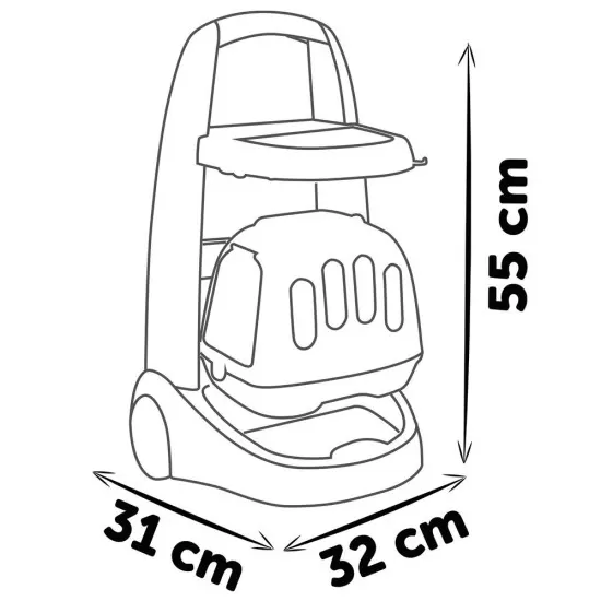 Set de joaca veterinar cu carucior si pisica Smoby Set de joaca veterinar cu carucior si pisica Smoby