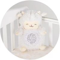 Lampa de veghe plus cu 10 melodii linistitoare si zgomot alb Chipolino Lamb