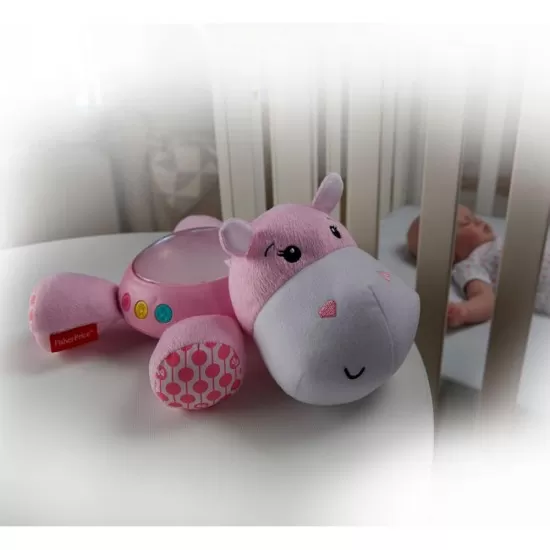 Lampa de veghe plus Fisher Price by Mattel Newborn Hipopotam roz Lampa de veghe plus Fisher Price by Mattel Newborn Hipopotam roz