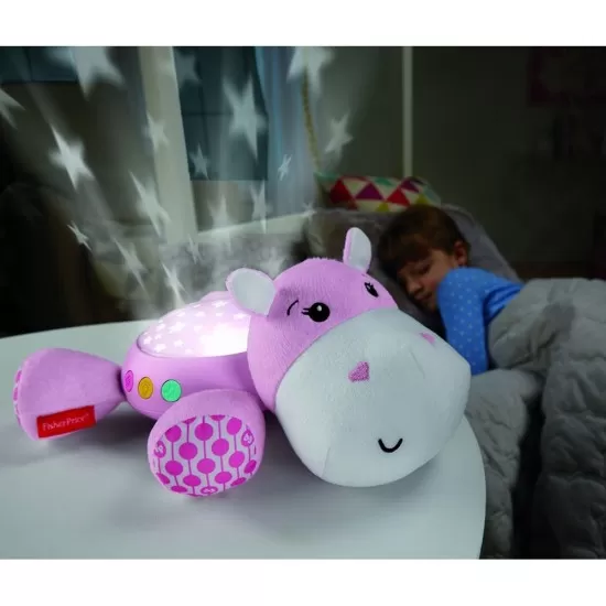 Lampa de veghe plus Fisher Price by Mattel Newborn Hipopotam roz Lampa de veghe plus Fisher Price by Mattel Newborn Hipopotam roz