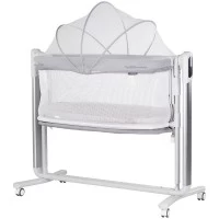 Leagan electric si patut pentru copii Chipolino Ultima cu laterala culisanta Grey