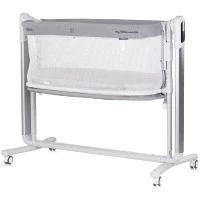 Leagan electric si patut pentru copii Chipolino Ultima cu laterala culisanta Grey