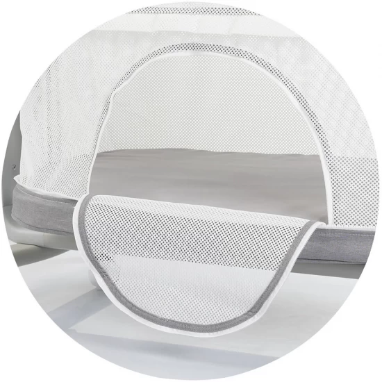 Leagan electric si patut pentru copii Chipolino Ultima cu laterala culisanta Grey