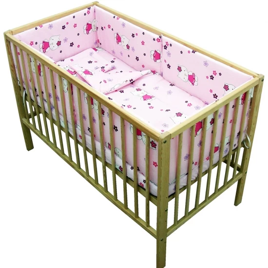 Lenjerie patut Hubners Kitty Floricele 5 piese roz Lenjerie patut Hubners Kitty Floricele 5 piese roz
