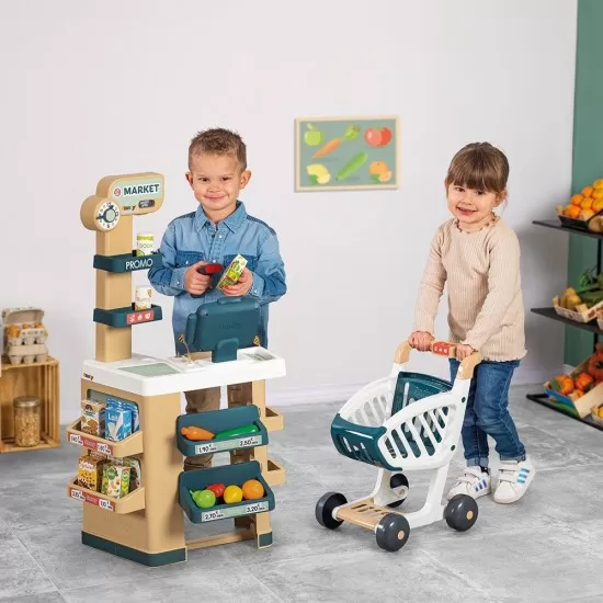 Magazin pentru copii Smoby Market cu 34 accesorii Magazin pentru copii Smoby Market cu 34 accesorii