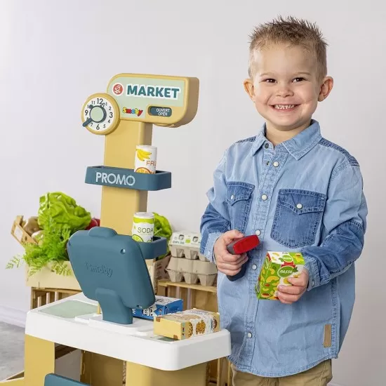 Magazin pentru copii Smoby Market cu 34 accesorii Magazin pentru copii Smoby Market cu 34 accesorii