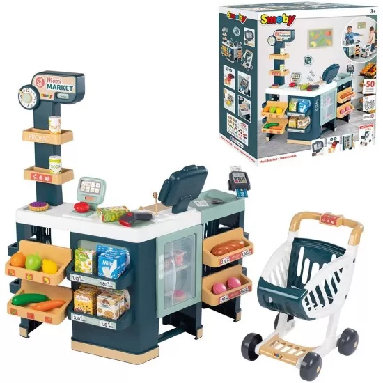 Magazin pentru copii Smoby Maxi Market cu 50 accesorii Magazin pentru copii Smoby Maxi Market cu 50 accesorii