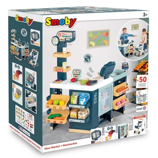 Magazin pentru copii Smoby Maxi Market cu 50 accesorii Magazin pentru copii Smoby Maxi Market cu 50 accesorii