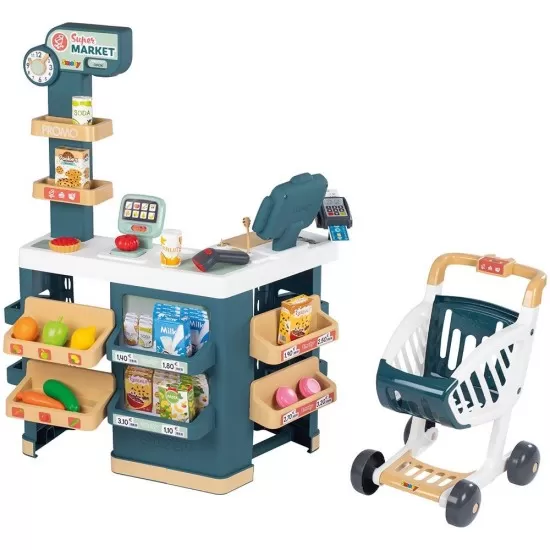 Magazin pentru copii Smoby Super Market cu 42 accesorii Magazin pentru copii Smoby Super Market cu 42 accesorii