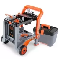Masa de lucru Smoby Black & Decker 3 in 1 cu trusa de accesorii