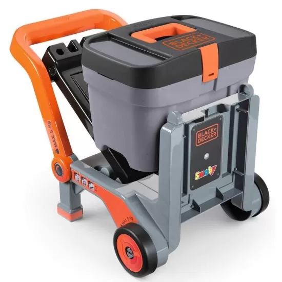Masa de lucru Smoby Black & Decker 3 in 1 cu trusa de accesorii Masa de lucru Smoby Black & Decker 3 in 1 cu trusa de accesorii