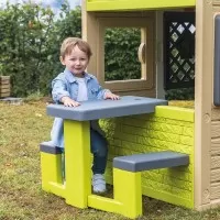 Masa de picnic cu doua banci pentru casuta de joaca Smoby