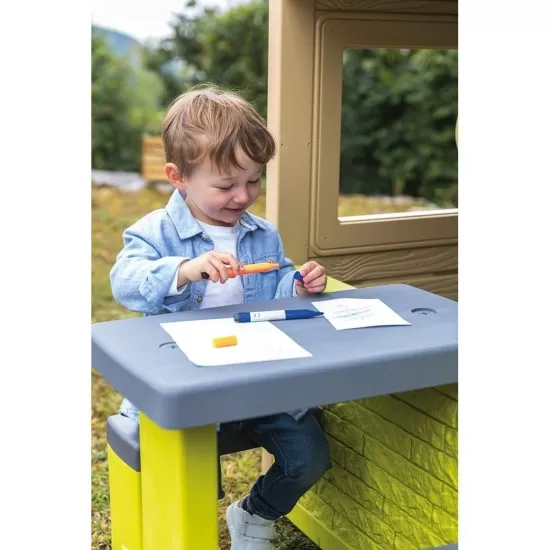 Masa de picnic cu doua banci pentru casuta de joaca Smoby