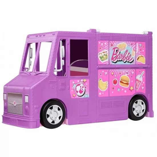 Masina Barbie Rulota cu mancare si accesorii Masina Barbie Rulota cu mancare si accesorii