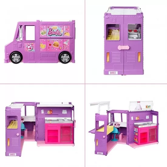 Masina Barbie Rulota cu mancare si accesorii Masina Barbie Rulota cu mancare si accesorii