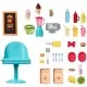 Masina Barbie Rulota cu mancare si accesorii Masina Barbie Rulota cu mancare si accesorii